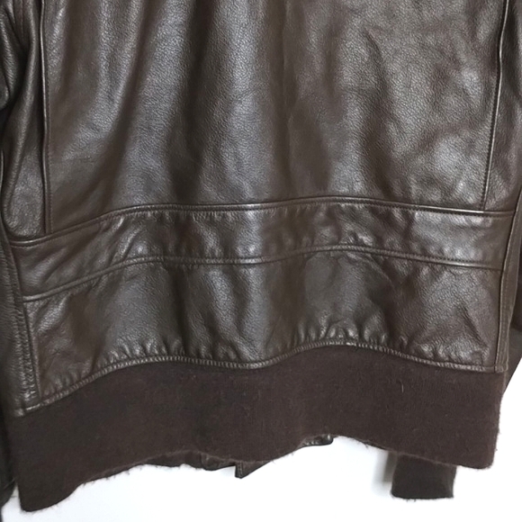 Vintage Startown G-1 Aviator Jacket size 40 brown leather bomber - Picture 10 of 15